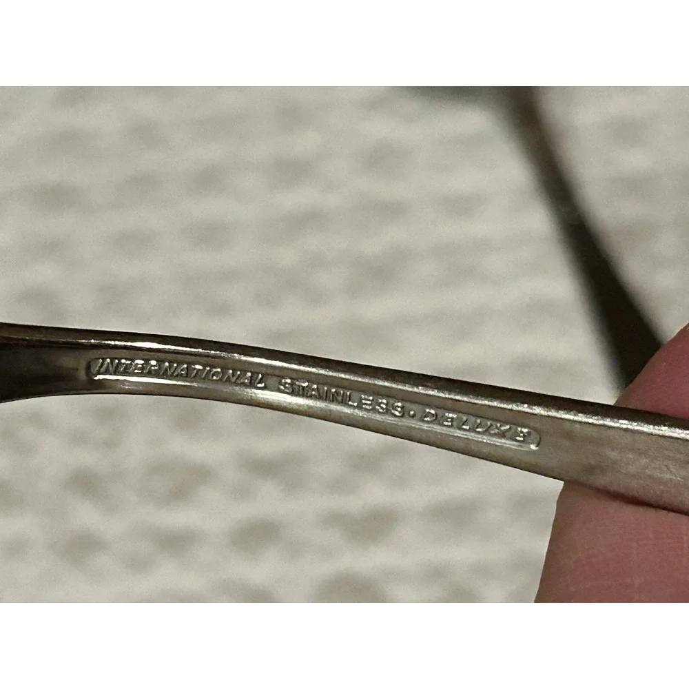 4 - International Deluxe ASHFORD‎ Satin Stainless Flatware Spoons